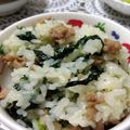 あきつま（杏花☆）'s cooksnap of when they made 豚ひき肉とほうれん草の混ぜご飯☆.