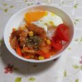 くネコまろす's cooksnap of when they made ワンプレートで♪ラタトゥイユの目玉焼き丼.