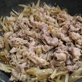 umemodoki's cooksnap of when they made 牛切り落としと牛蒡の甘辛炒め.