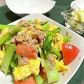 料理好きのᎯ♡'s cooksnap of when they made 小松菜とツナ、トマト、卵の炒め物.