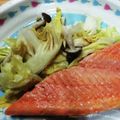 食材が好き☆'s cooksnap of when they made 春キャベツと鮭の塩バター蒸し♪.