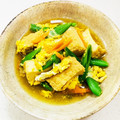 あっこ姉's cooksnap of when they made スナップエンドウと五目生揚げの卵とじ.