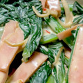 s06007's cooksnap of when they made 魚肉ソーセージと小松菜のマヨ辛子和え.