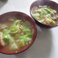 きらり流れ星's cooksnap of when they made キャベツ 人参 油揚げの味噌汁^^.