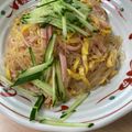 みょんとも's cooksnap of when they made 卵焼きとベーコンの春雨サラダ.