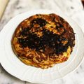 ナピト's cooksnap of when they made 玉ねぎと挽き肉のふわふわ焼き(お好み焼）.