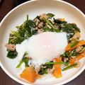 でびなま's cooksnap of when they made ひき肉とほうれん草で♡栄養満点ご飯.