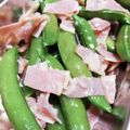 まぁぁちん's cooksnap of when they made スナップえんどうとベーコンのにんにく炒め.