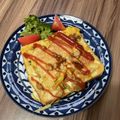ミツマメ's cooksnap of when they made フライパンでハムチーズエッグホットサンド.