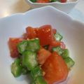 なつきばぁば's cooksnap of when they made オクラとトマトの塩ごま油あえ.