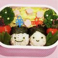 ♡YKitchen♡'s cooksnap of when they made ひな祭りキャラ弁＊簡単まんまるお雛様.