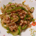 MINARIN5's cooksnap of when they made 簡単！豚ひき肉で青椒肉絲風炒め.