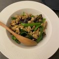 もかみさき♡'s cooksnap of when they made ナスとピーマンと鶏ミンチの甘辛生姜炒め.