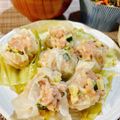 シルバニア's cooksnap of when they made 豚ひき肉とズッキーニの簡単焼売.
