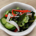 ▼△▼△▼△▼△▼△'s cooksnap of when they made かんたんカニカマとワカメの酢の物.