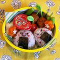 hime's cooksnap of when they made 年少　こむすびちゃんお弁当.