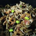 ラーメンマンの妻's cooksnap of when they made 常備菜☆蓮根と豚バラ肉のきんぴら☆.