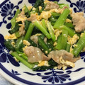 ☆さぶ☆☆'s cooksnap of when they made 麺つゆで簡単＊豚肉と小松菜のとろみ炒め＊.