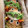 はひゆmama's cooksnap of when they made 簡単♪Halloweenサンドイッチ弁当.