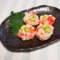 バカリャウ's cooksnap of when they made 海老とはんぺんのレンジ蒸し♡お弁当にも.