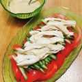 Emihann's cooksnap of when they made 鶏むね肉ときゅうりの棒棒鶏風ごまだれ♪.