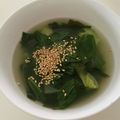 yokoyoko76's cooksnap of when they made チンゲン菜とわかめのスープ.