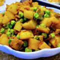 ママうさこ's cooksnap of when they made じゃがいもとグリーンピースのサブジ.