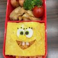 けいちゃごん's cooksnap of when they made オムライスで＊スポンジボブキャラ弁.