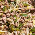 まーこパパ's cooksnap of when they made もやし・豚挽肉・ピーマンのごま醤油炒め。.