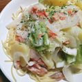 SpringnSky's cooksnap of when they made 簡単！サーモンクリームスープパスタ♡.