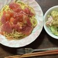 クックKH3HHQ☆'s cooksnap of when they made つめたい麺　トマトとバジルの冷製パスタ☆.