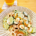 かでう's cooksnap of when they made とびこと竹輪ときゅうりのマヨチーズ和え.