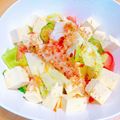 プー♡'s cooksnap of when they made レタスときゅうりの豆腐サラダ♪.