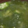 ヨシヨッシー's cooksnap of when they made オクラ わかめ ねぎの味噌汁^^.