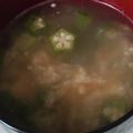 ヨシヨッシー's cooksnap of when they made オクラ味噌汁.