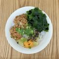 ぼくのごはん's cooksnap of when they made ダイエット★しらたきで作る納豆釜玉うどん.