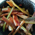 クックJLKLLZ☆'s cooksnap of when they made ウドの皮のきんぴら★捨てずにもう１品.