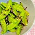 くまんぼう's cooksnap of when they made 絹さやの塩昆布ナムル.