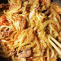 クックTOJFIZ☆'s cooksnap of when they made 豚キムチの焼きうどん.