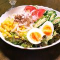 クリーピングタイム☆'s cooksnap of when they made 塩麹レモンツナマヨソースで❀サラダうどん.