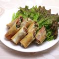 クックDAD's cooksnap of when they made 昨日の野菜炒めコッソリ春巻きにリメイク♬.