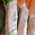 MINARIN5's cooksnap of when they made みつせ鶏蒸し鶏の生春巻き.