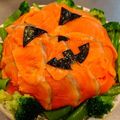 まめたん's cooksnap of when they made ハロウィン★サーモン寿司ケーキ.