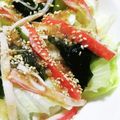 まぶたん's cooksnap of when they made ワカメとカニカマの胡麻サラダ.