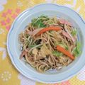 mmameco's cooksnap of when they made レンジで！あっさり塩こんぶ焼きそば＊.