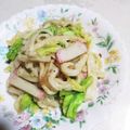 お山のエイ's cooksnap of when they made 春キャベツとカマボコの焼うどん.