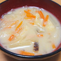 みき☆ハチ's cooksnap of when they made 大根と揚げの味噌汁.
