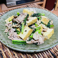 料理男子部's cooksnap of when they made 小松菜と豚肉と厚揚げのオイスター炒め.