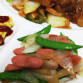 ととろ＆めい's cooksnap of when they made ✿おさかなバーグと絹さやの白だし炒め✿.