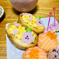 ねっちゃんっ's cooksnap of when they made 炒り玉子とお花飾りのお稲荷さん.